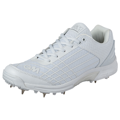 GM Cricket Shoes Spikes Icon White - Juniors