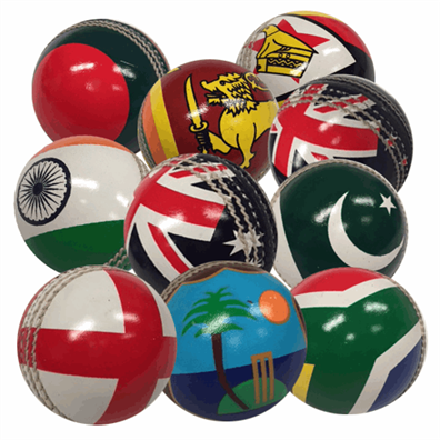 Hunts County International Flag Cricket Ball 