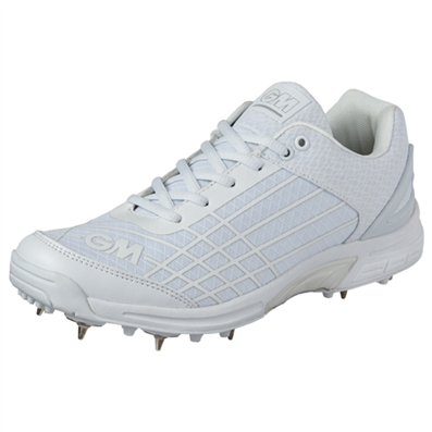 GM Cricket Shoes Spikes Icon White - Adults 