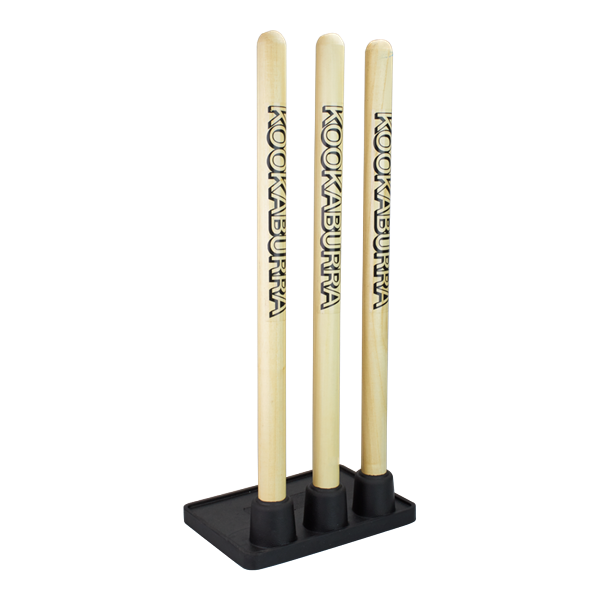 Kookaburra Cricket Practice Wooden Stumps/Base - A_2