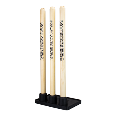 Kookaburra Cricket Practice Wooden Stumps/Base - A