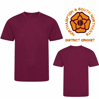 Tee Shirt Maroon Northampton & S. Northants Dist