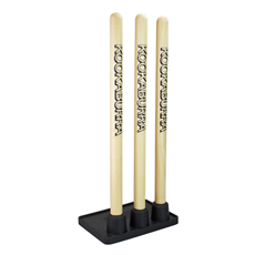 Kookaburra Cricket Practice Wooden Stumps/Base - A_2