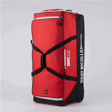 Gray Nicolls Team 350 Cricket Bag Wheelie Large - Black/Red, Black/Silver