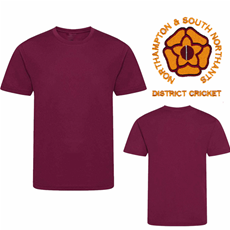 Tee Shirt Maroon Northampton & S. Northants Dist